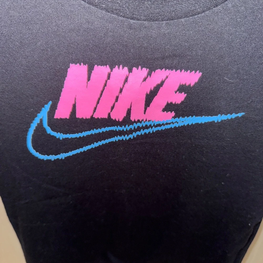 Nike Boys Black Pink Blue Logo Graphic T-Shirt Size 4T